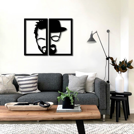 2 PIECE BREAKING BAD METAL WALL ART