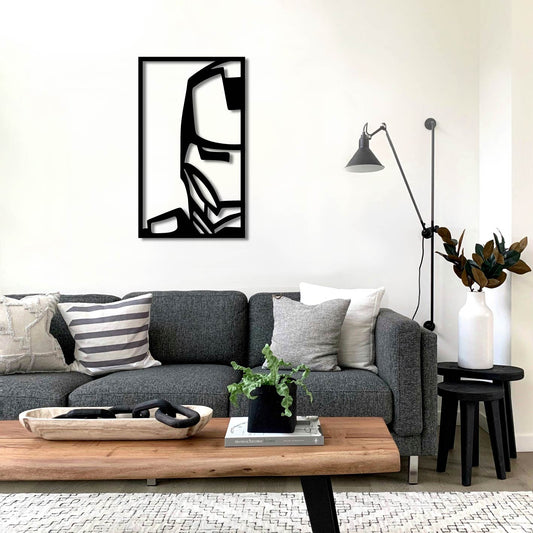 IRONMAN FACE PORTRAIT METAL WALL ART