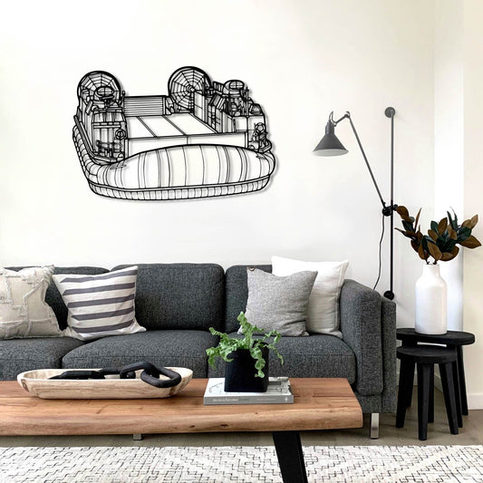 LANDING CRAFT AIR CUSHION PERSPECTIVE METAL WALL ART