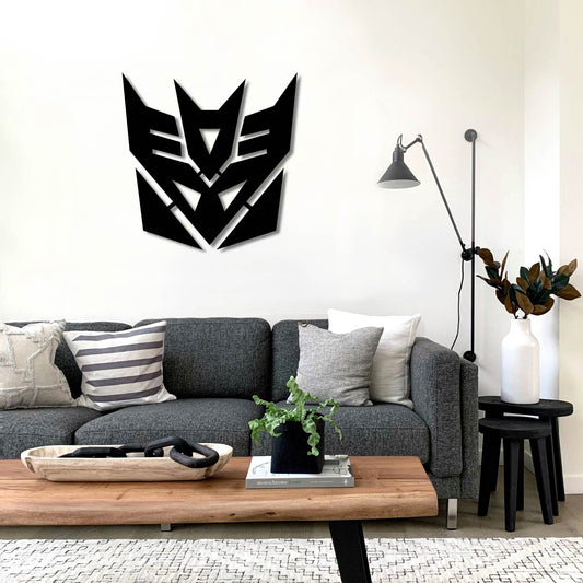 TRANSFORMERS DECEPTICONS LOGO METAL WALL ART