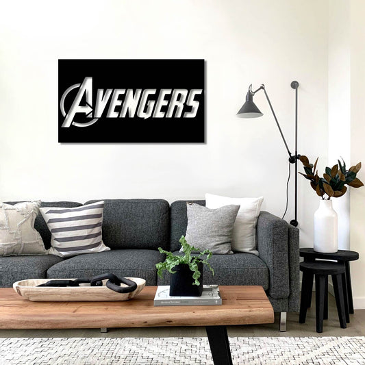 AVENGER LOGO PLATE METAL WALL ART