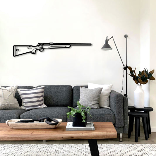 MAUSER RIFLE 18 7MM REMMINGTON MAGNUM METAL WALL ART