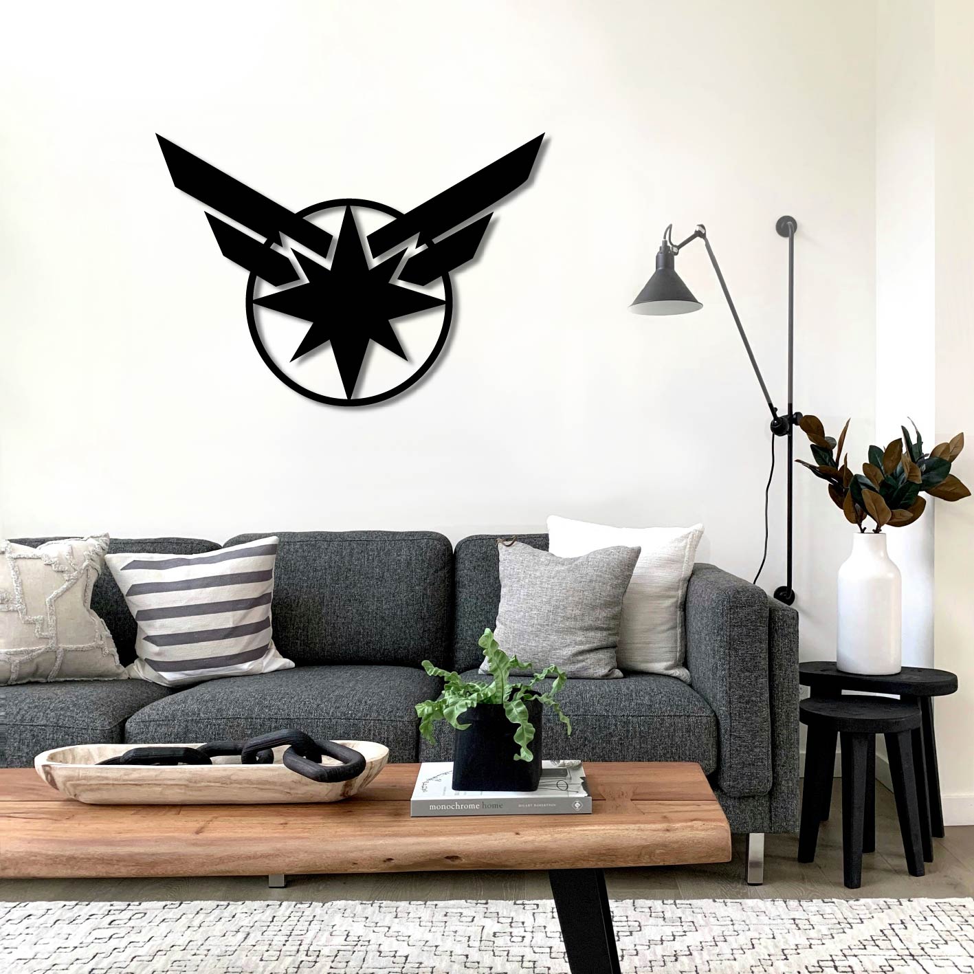 CAPTAIN MARVEL LOGO METAL WALL ART