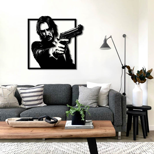 John Wick Metal Wall Art Frame