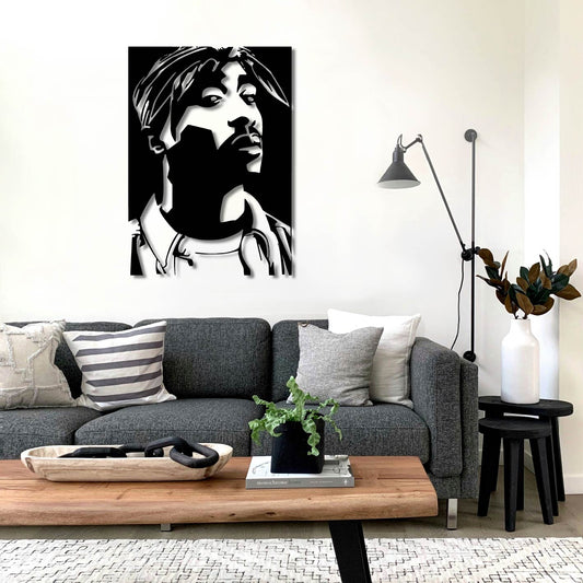Tupac Metal Wall Art Frame