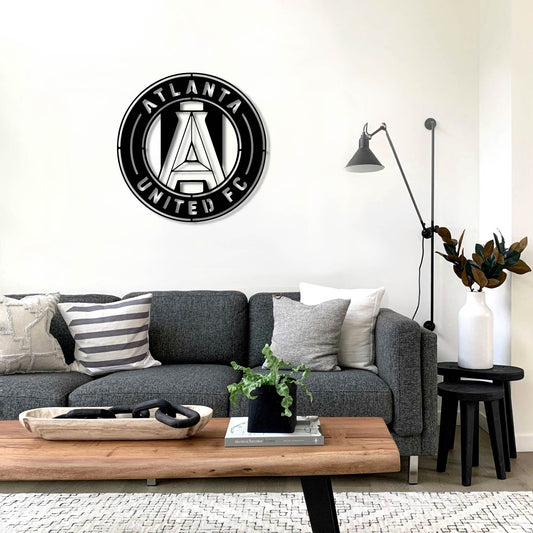 ATLANTA UNITED FC LOGO METAL WALL ART