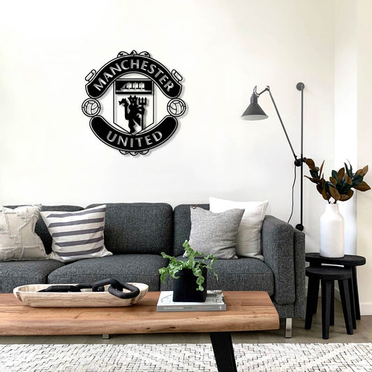 MANCHESTER UNITED LOGO METAL WALL ART
