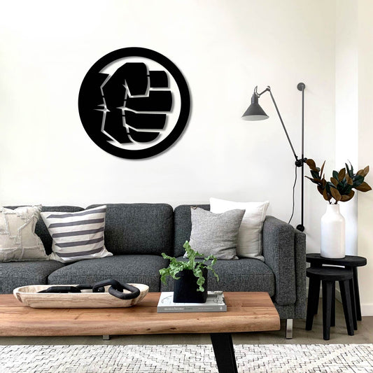HULK SMASH LOGO METAL WALL ART