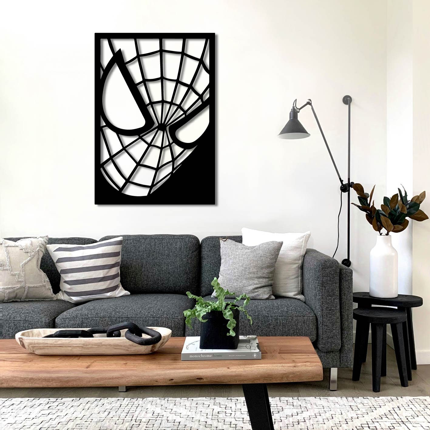SPIDERMAN FACE METAL WALL ART