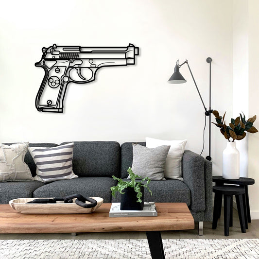 BERETTA M9 METAL WALL ART