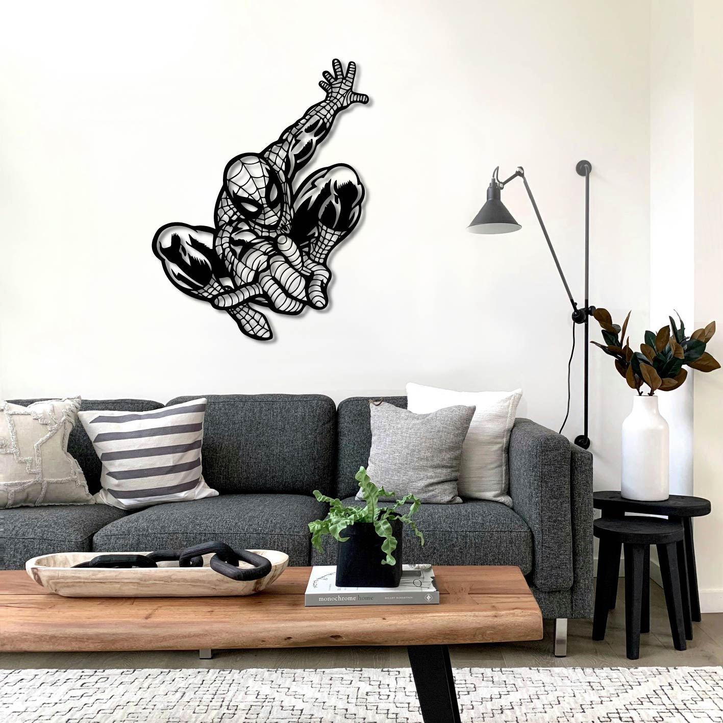 SPIDERMAN POSE METAL WALL ART