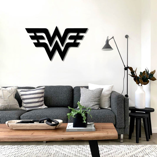 WONDER WOMAN LOGO METAL WALL ART