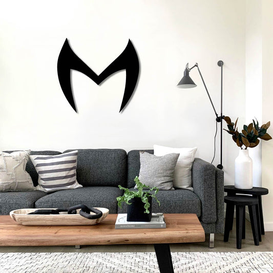 WANDA SCARLET WITCH LOGO METAL WALL ART