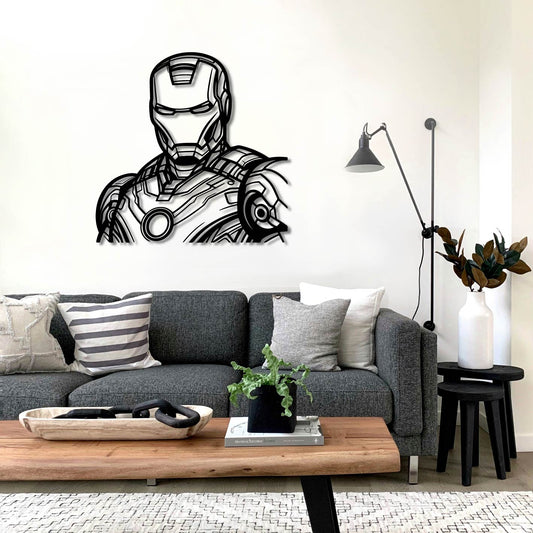 IRONMAN DETAILED PORTRAIT METAL WALL ART