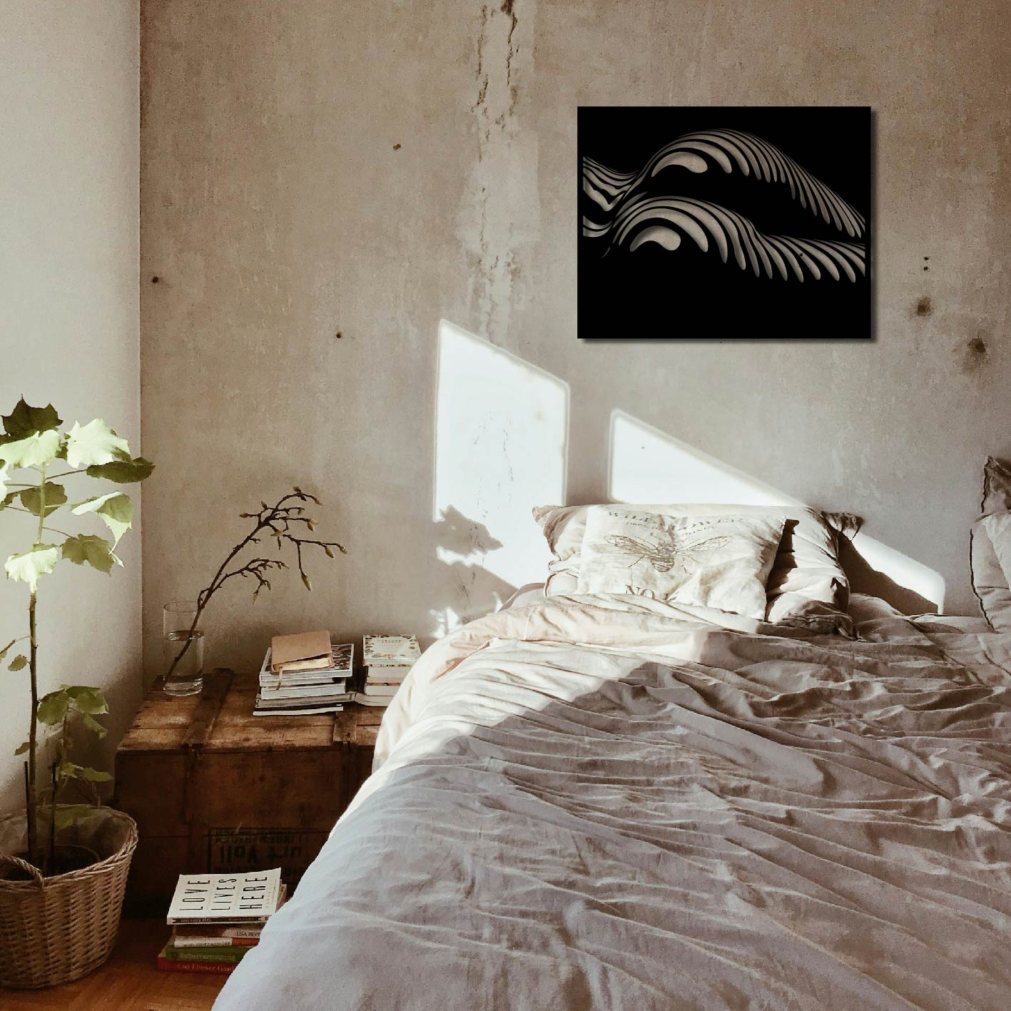 Shadows Metal Wall Art Frame