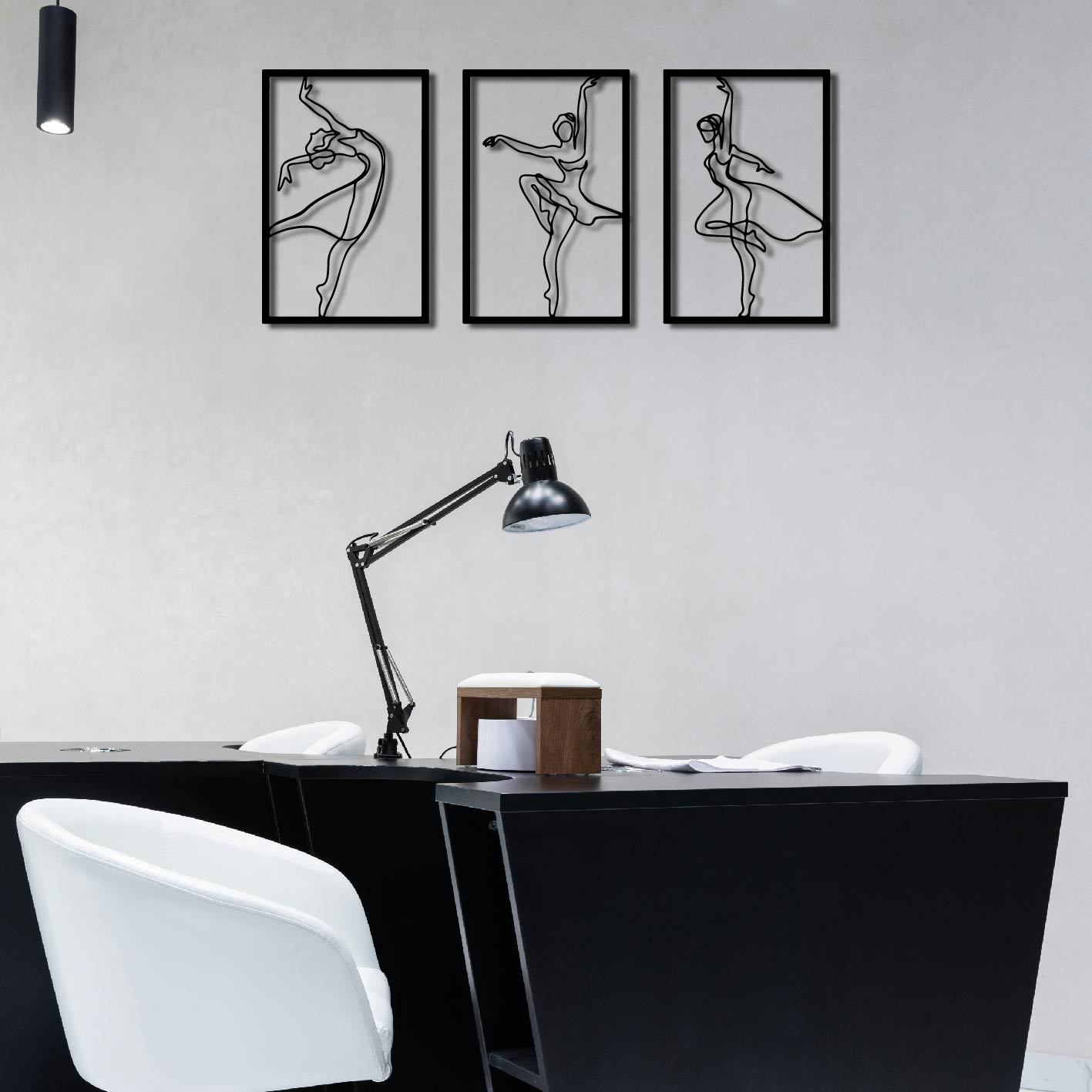 3 PIECE DANCING WOMEN METAL WALL ART