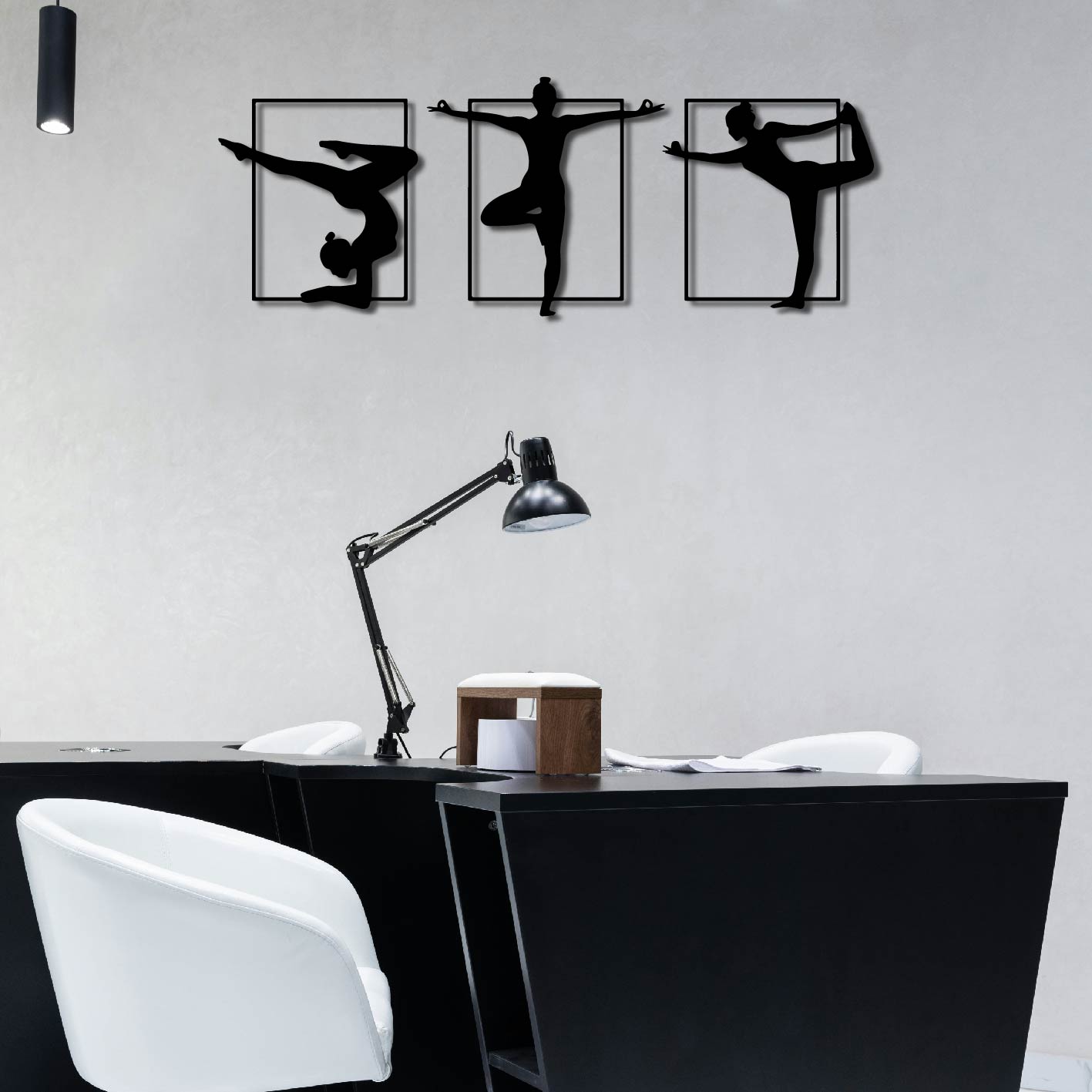 3 PIECE YOGA SET METAL WALL ART