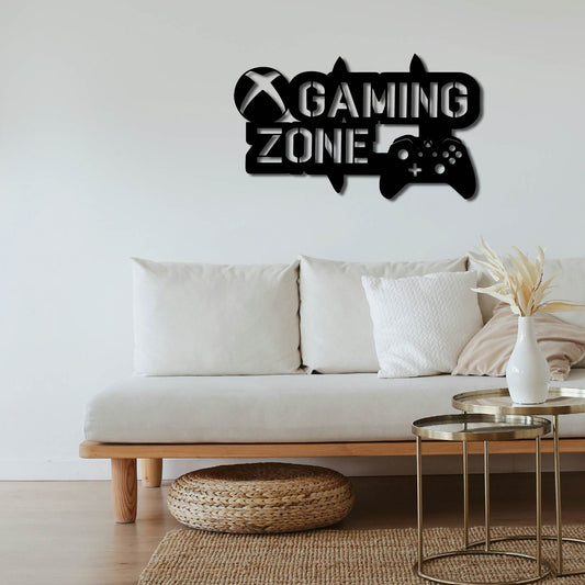 GAMING ZONE METAL WALL ART