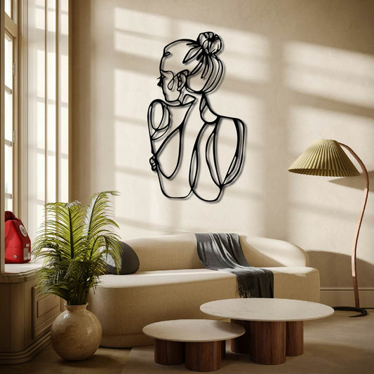ABSTRACT WOMAN METAL WALL ART