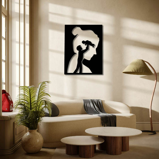 FAMILY ON HER MIND METAL WALL ART