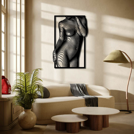 Art Of Woman Metal Wall Art Frame