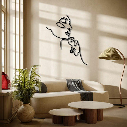 MAN AND WOMAN METAL WALL ART