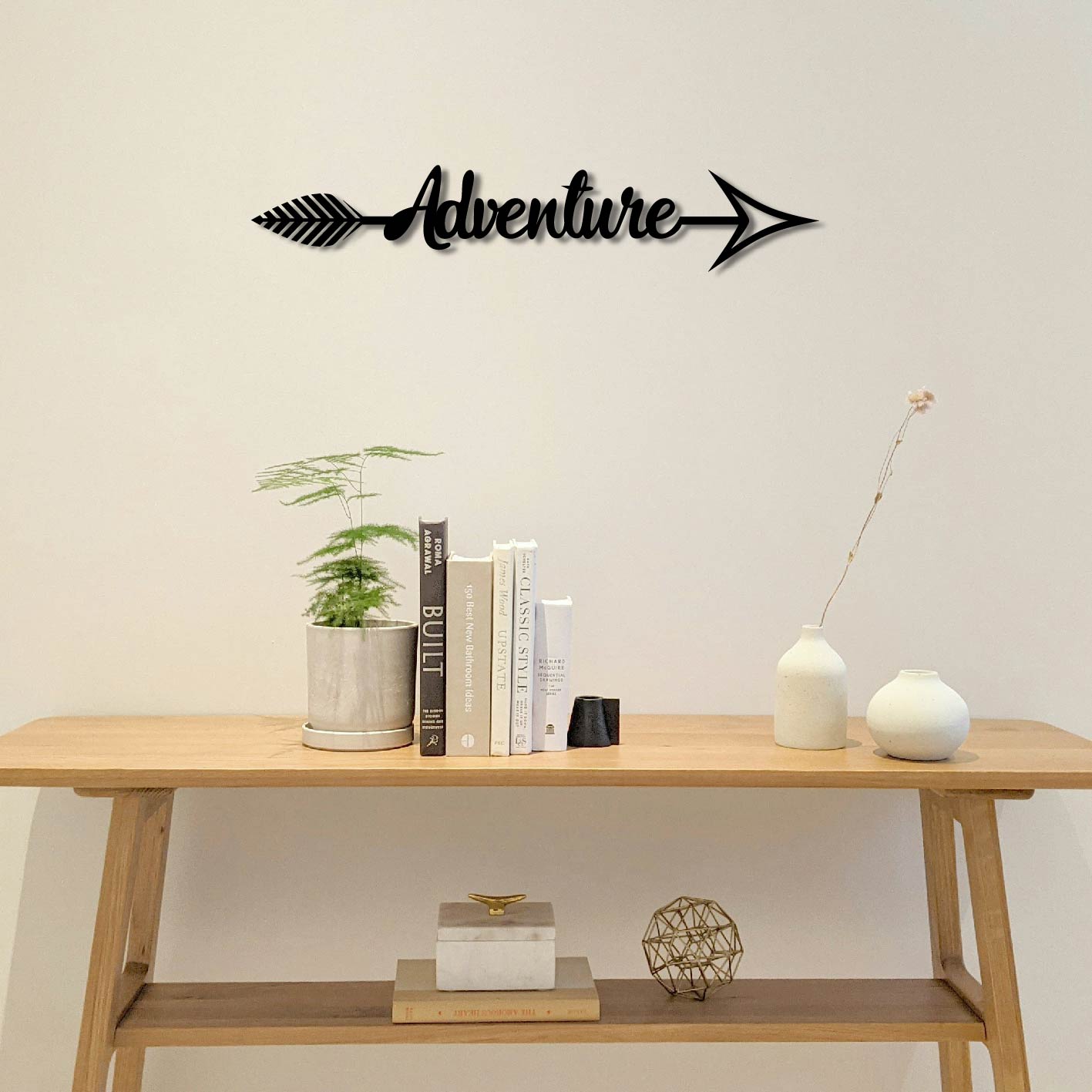 ADVENTURE ARROW SIGN METAL WALL ART