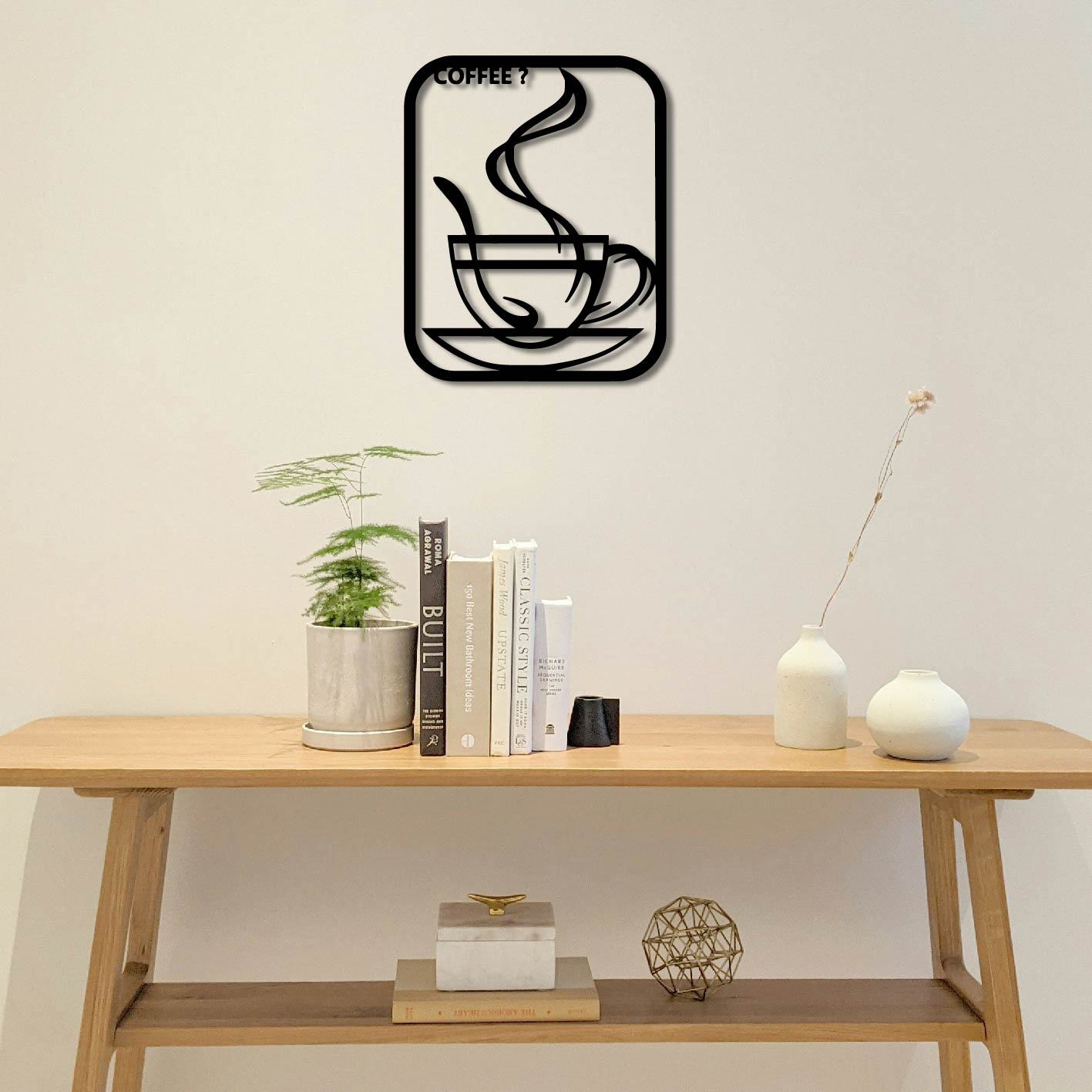 COFFEE ANYONE METAL WALL ART