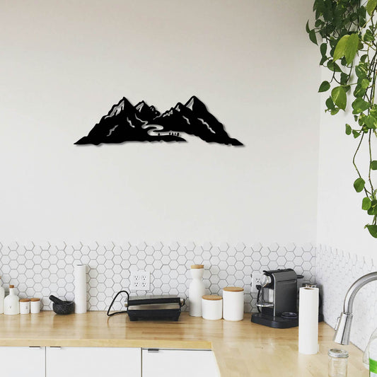 MOUNTAINS PATH METAL WALL ART