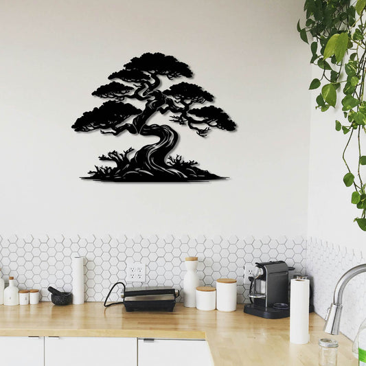 BONSAI TREE METAL WALL ART