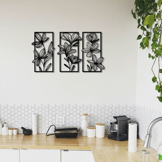 BLOOM IN SEQUENCE METAL WALL ART