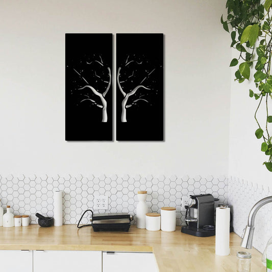 MIRRORED TREE METAL WALL ART