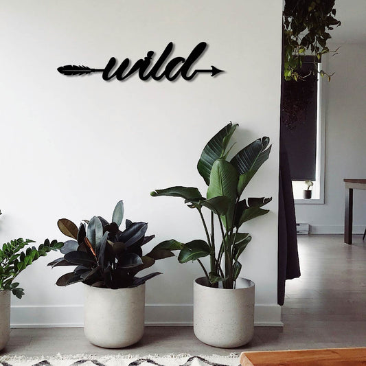 WILD ARROW SIGN METAL WALL ART