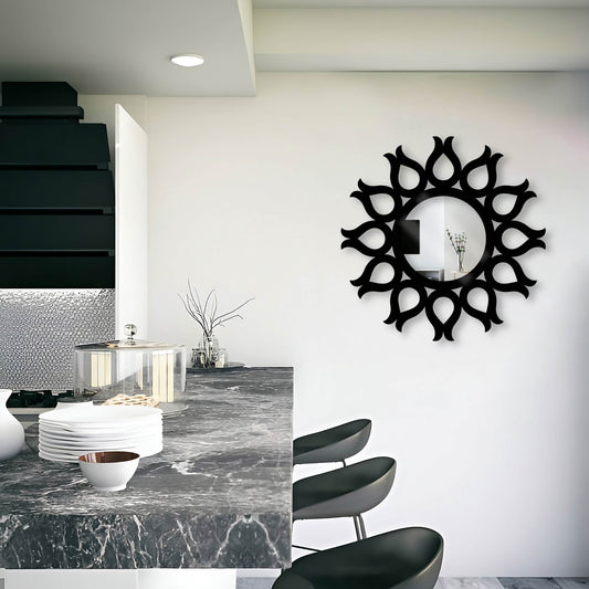 ABSTRACT MIRROR FRAME METAL WALL ART