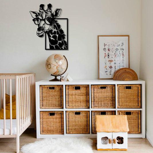 Smart Giraffe Metal Wall Art Frame