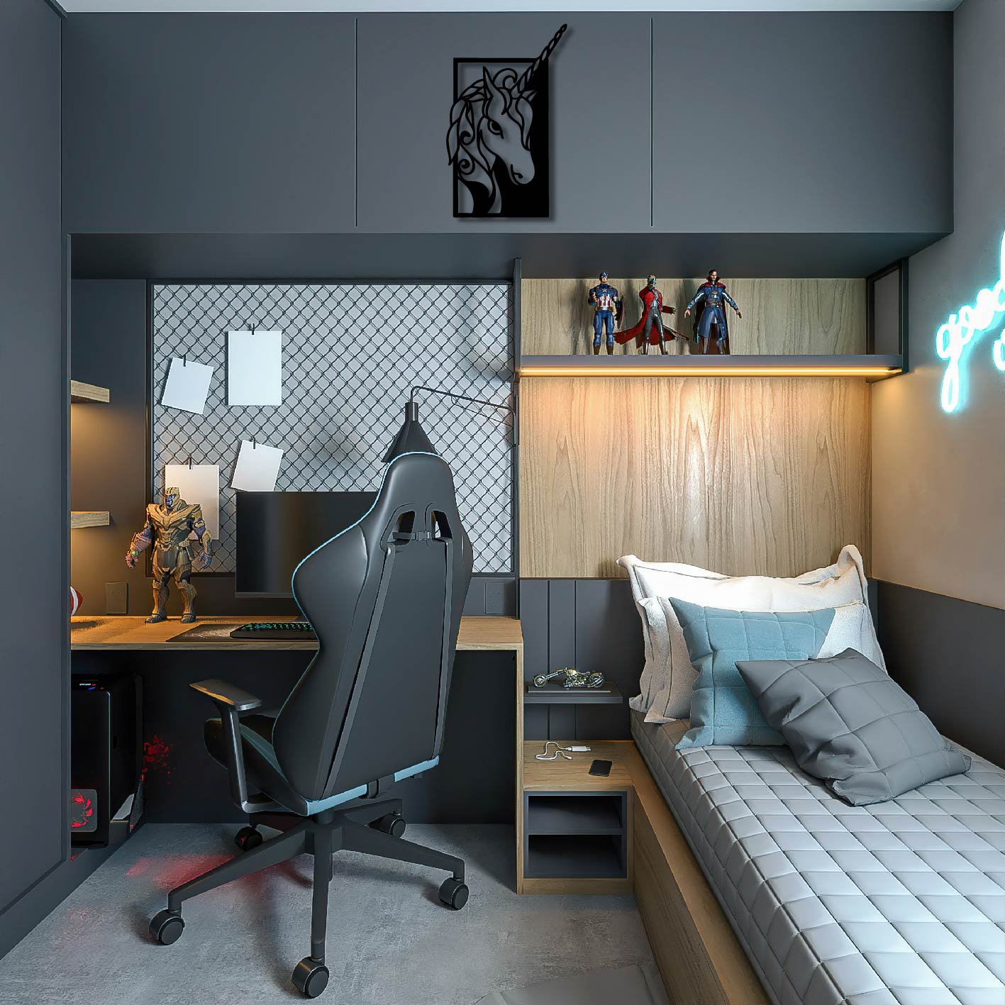 UNICORN METAL WALL ART