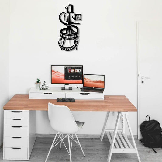 VIDEO CAMERA METAL WALL ART