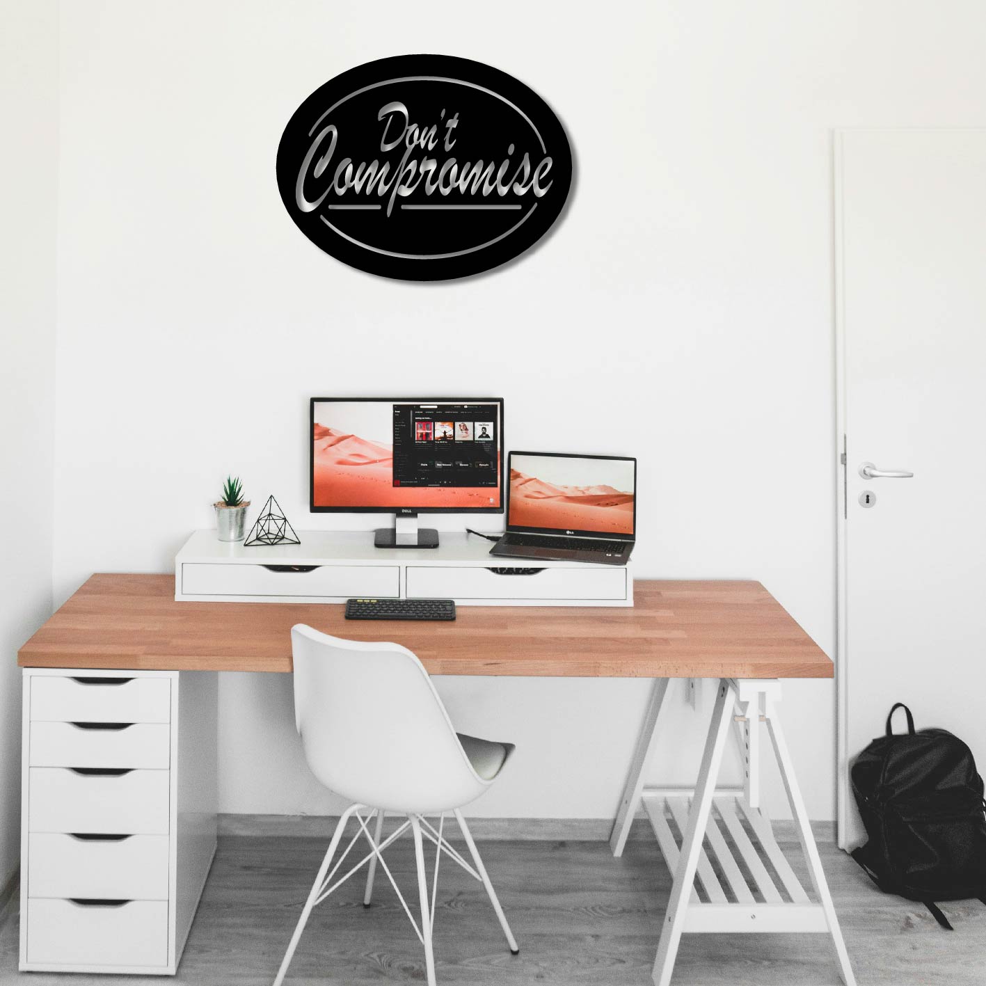 DON'T COMPROMISE METAL WALL ART