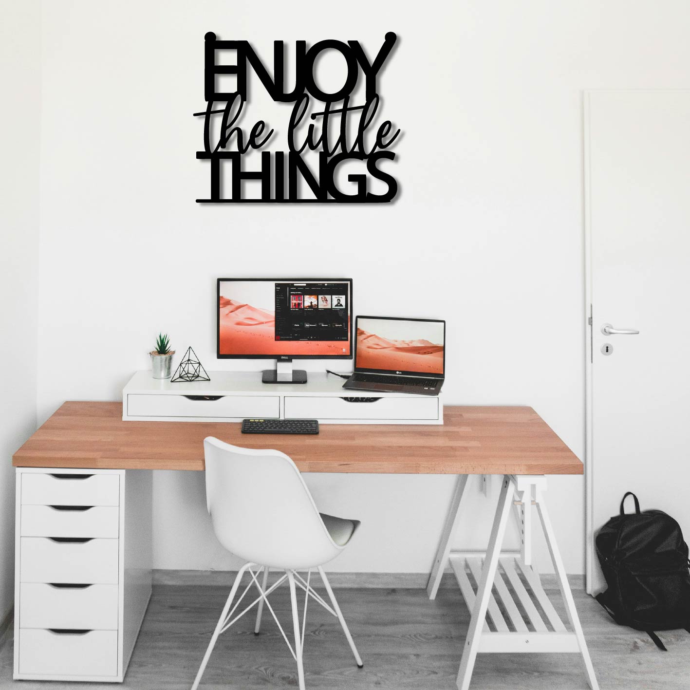 ENJOY THE LITTLE THINGS METAL WALL ART