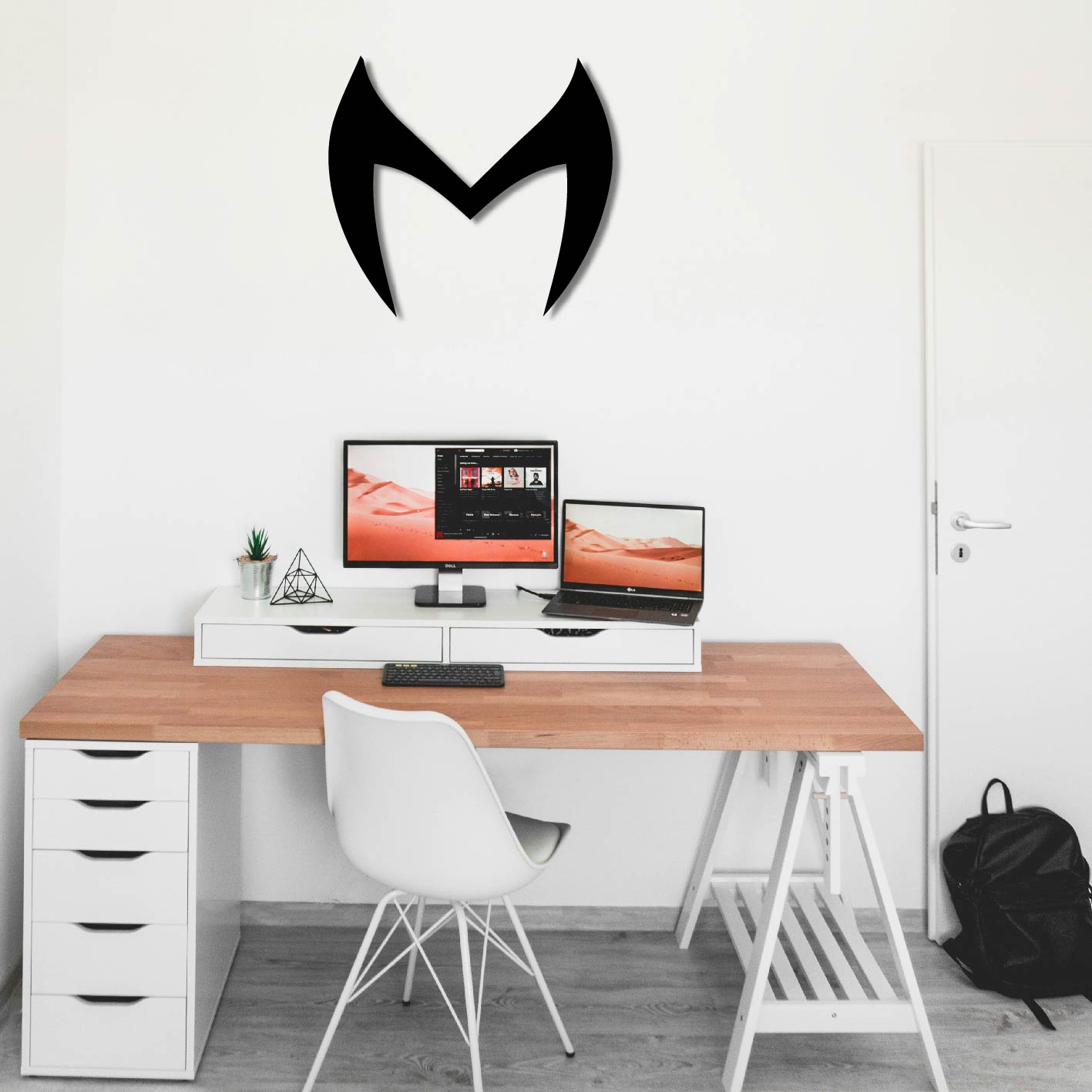 WANDA SCARLET WITCH LOGO METAL WALL ART