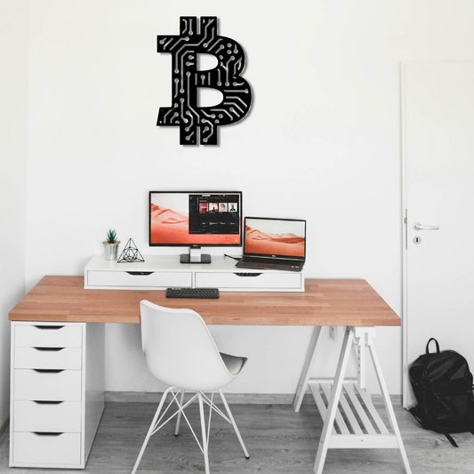 BITCOIN METAL WALL ART
