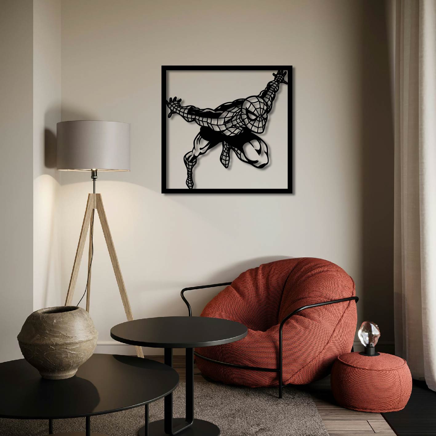 SPIDERMAN FRAME DECOR METAL WALL ART