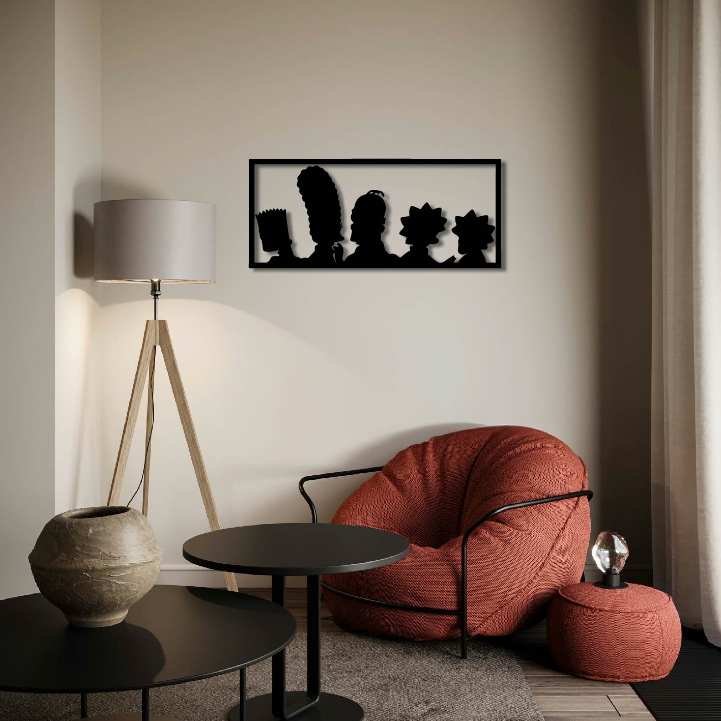 THE SIMPSONS FAMILY METAL WALL ART