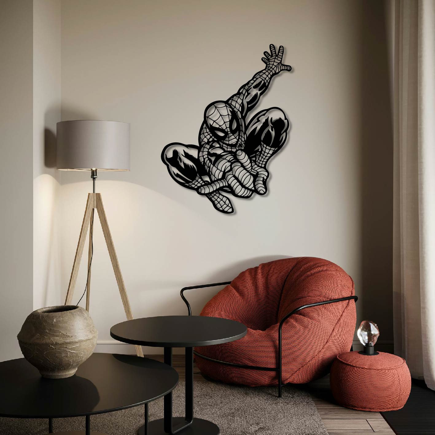 SPIDERMAN POSE METAL WALL ART