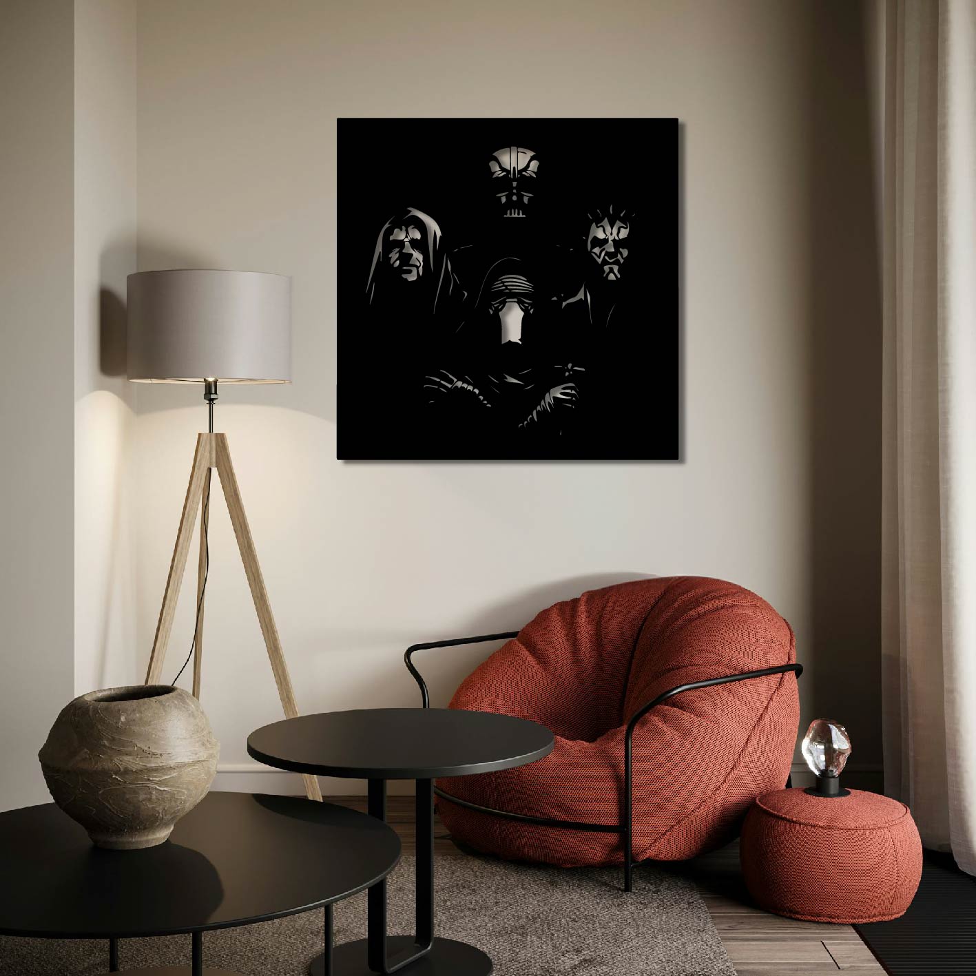 STAR WARS DARK SIDE CUTOUT METAL WALL ART