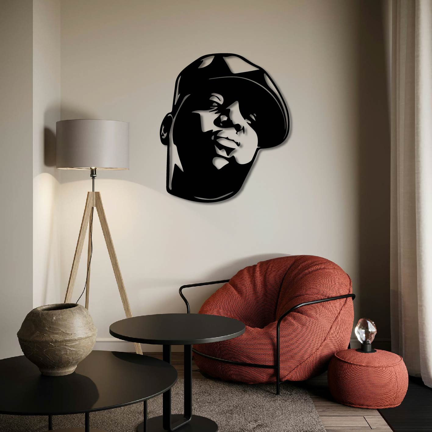 THE NOTORIOUS BIG-BIGGIE METAL WALL ART