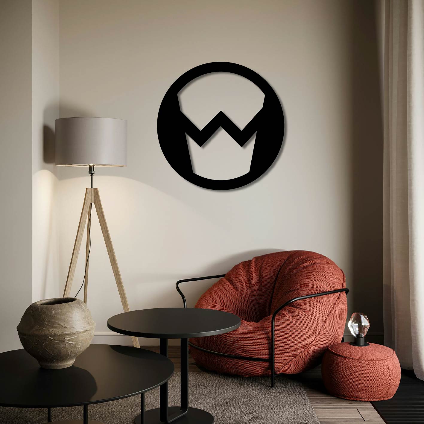MARVEL WONDER MAN LOGO METAL WALL ART