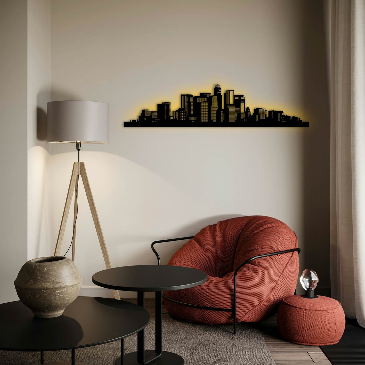 LOS ANGELES METAL WALL ART