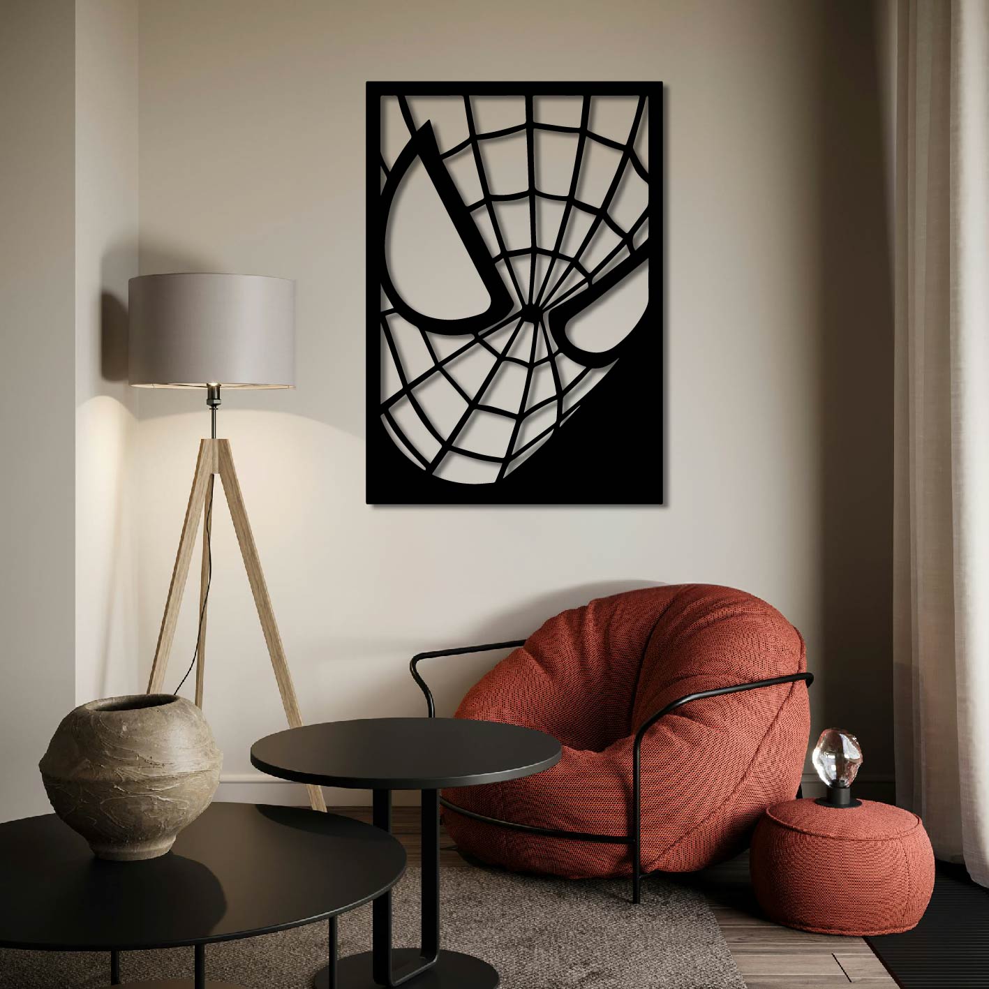 SPIDERMAN FACE METAL WALL ART