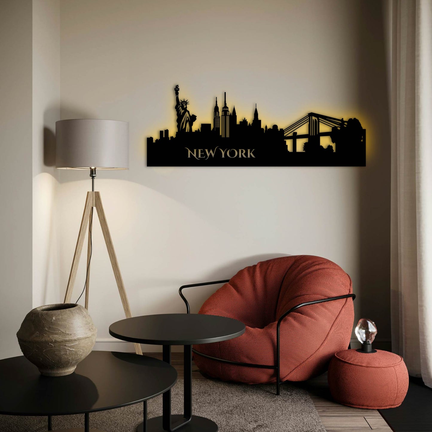 NEW YORK METAL WALL ART